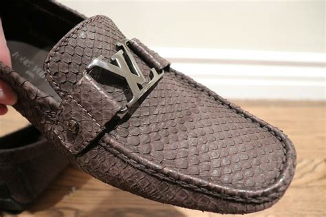 mens louis vuitton loafers python